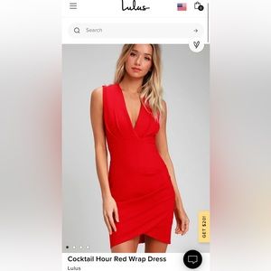 Red cocktail dress